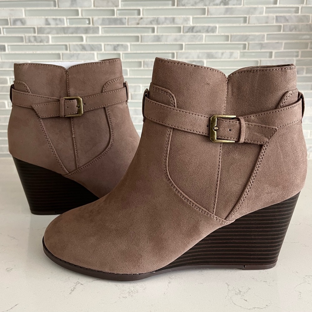 Market & Spruce Serah Suede Booties 8W - Picture 6 of 11